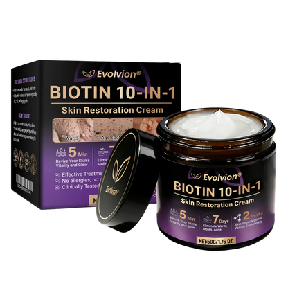 Evolvion® Biotin 10-in-1 Skin Restoration Cream (Pack of 2 | 500g x 2)
