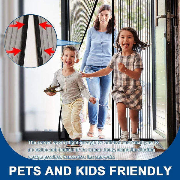 Magic Mesh Magnetic Mosquito Net Door 🚪 | Auto-Close Insect Protection Screen