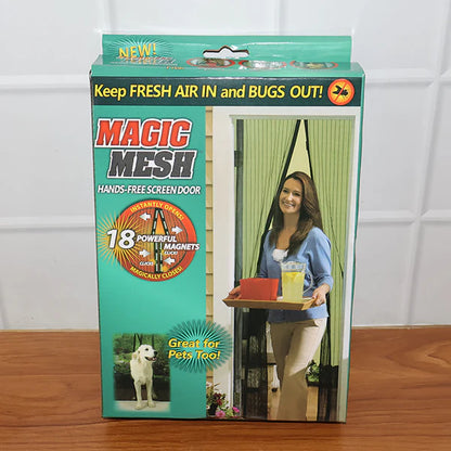 Magic Mesh Magnetic Mosquito Net Door 🚪 | Auto-Close Insect Protection Screen