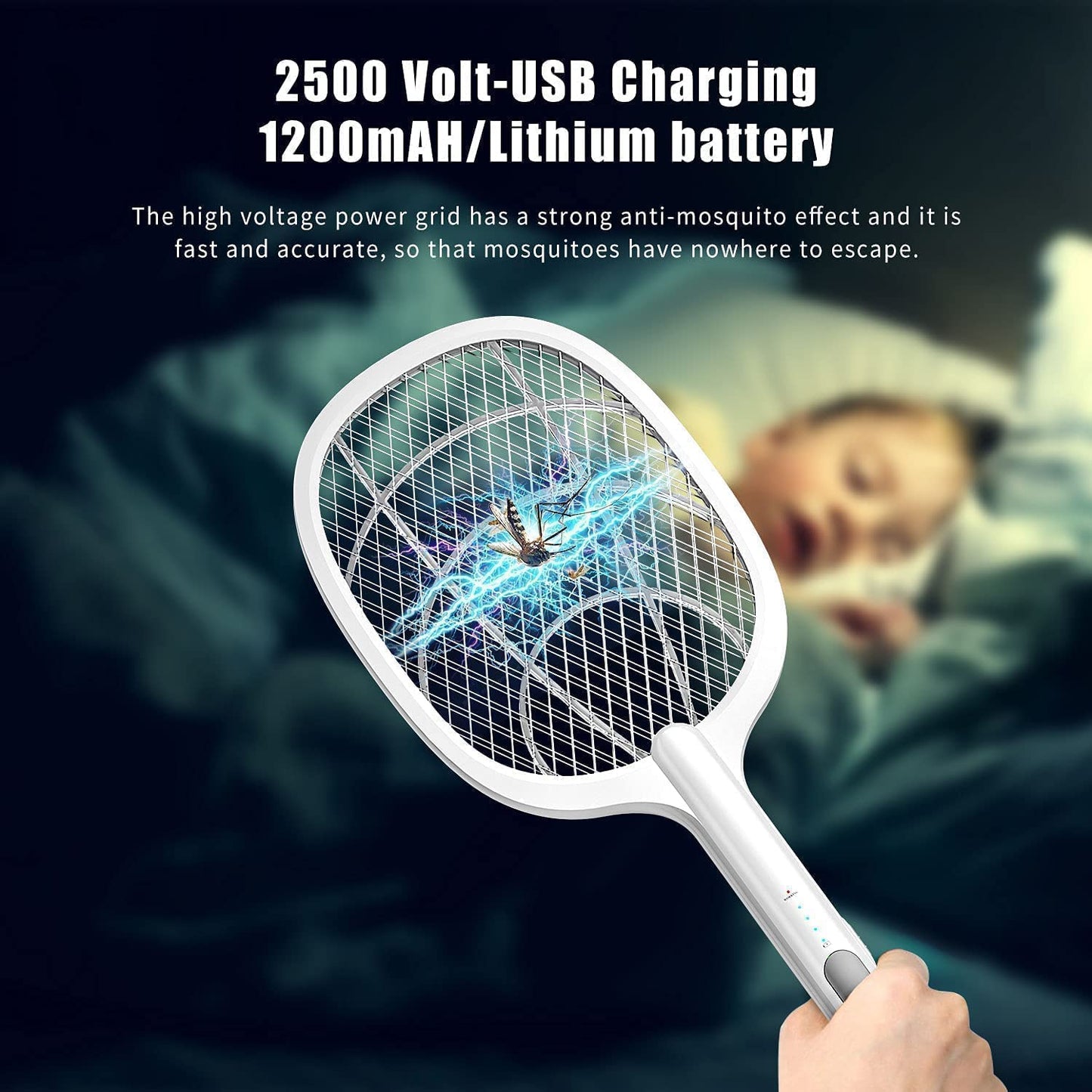 Protect Your Family from Mosquitoes 🦟 | Electric Zapper Racket ⚡