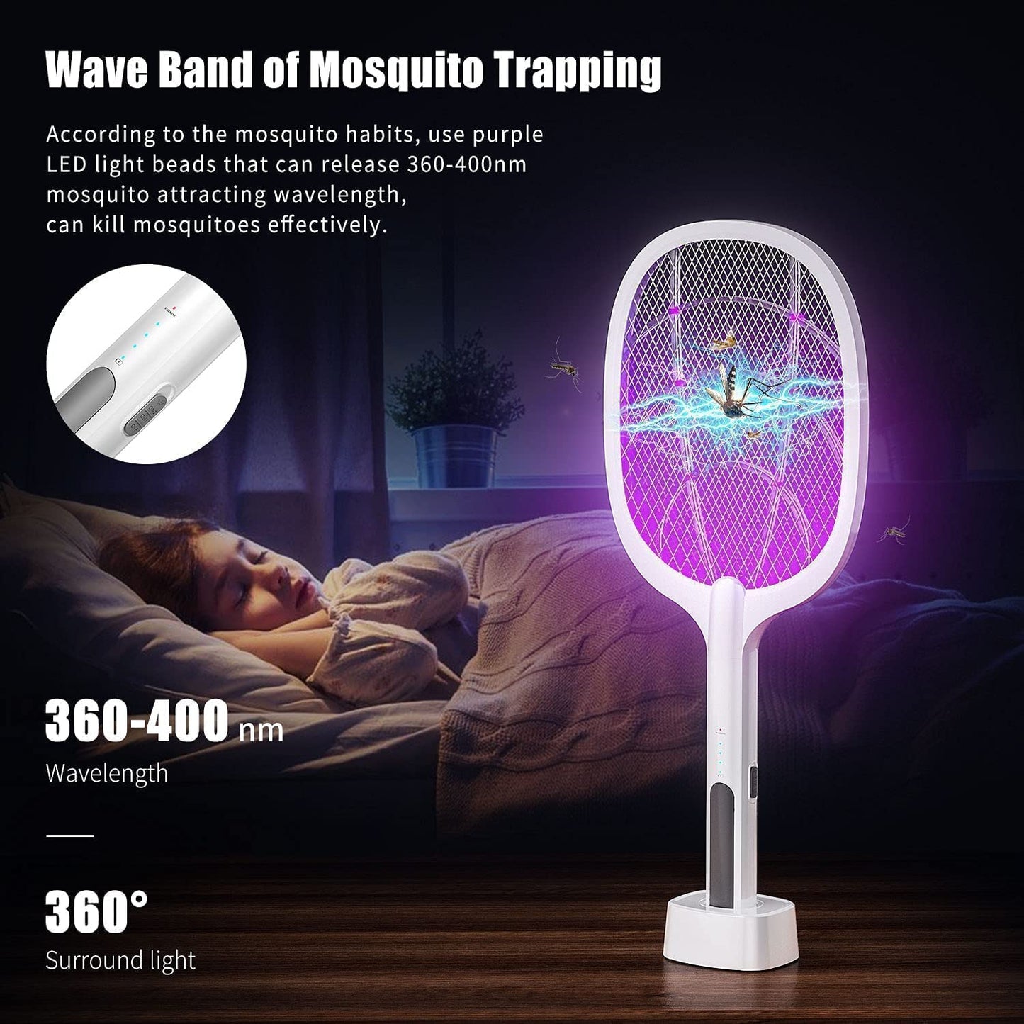 Protect Your Family from Mosquitoes 🦟 | Electric Zapper Racket ⚡